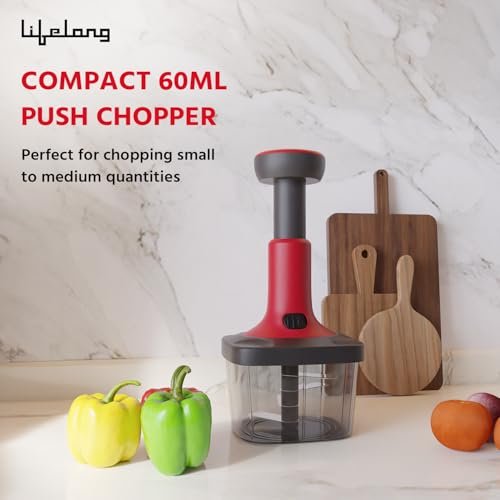 Efficient 650ml Manual Vegetable Chopper for Lifelong Use