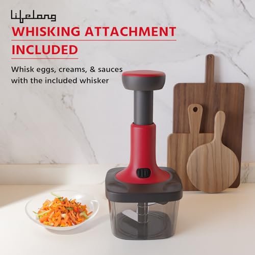 Efficient 650ml Manual Vegetable Chopper for Lifelong Use