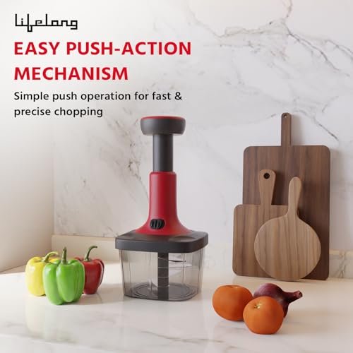 Efficient 650ml Manual Vegetable Chopper for Lifelong Use