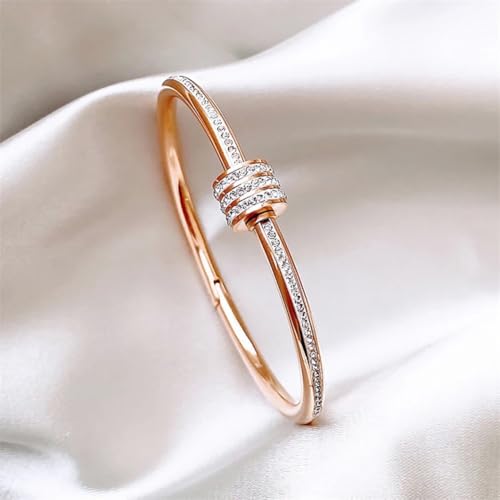 Elegant 18K Gold Plated Crystal Cuff Bracelet by Shining Diva