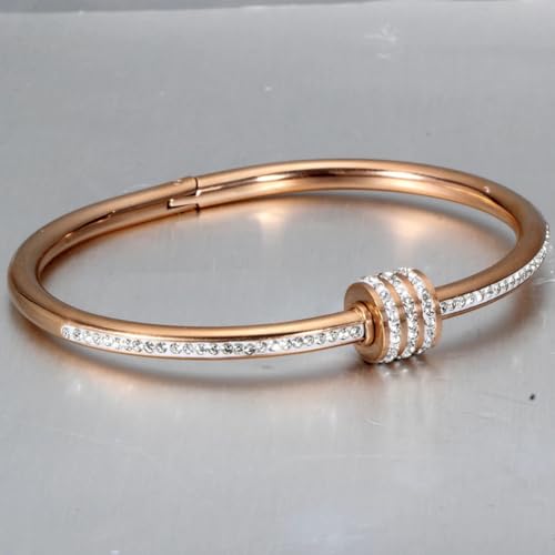 Elegant 18K Gold Plated Crystal Cuff Bracelet by Shining Diva