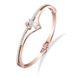 Elegant 18k Rose Gold Bracelet for Women and Girls