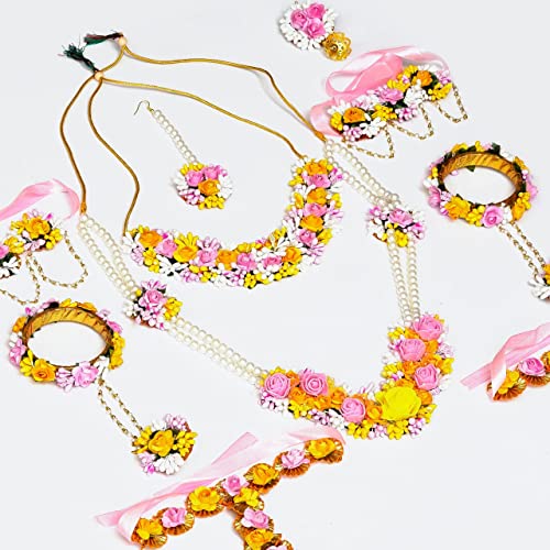 Elegant 9-Piece Bridal Jewelry Set with Mangteeka for Sanvatsar