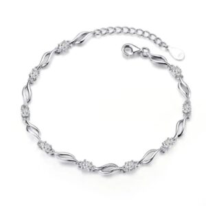 Elegant 925 Silver-Plated Copper Bracelet for Women by Nilu