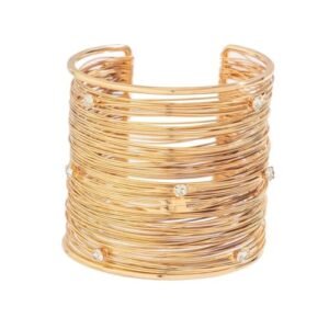 Elegant Gold Plated Bangle Cuff for Women by Shining Diva