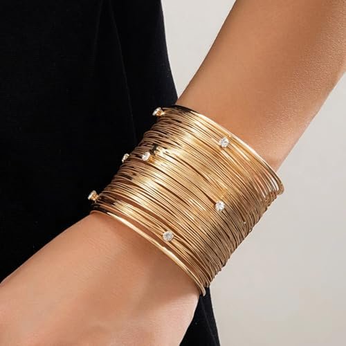 Elegant Gold Plated Bangle Cuff for Women by Shining Diva