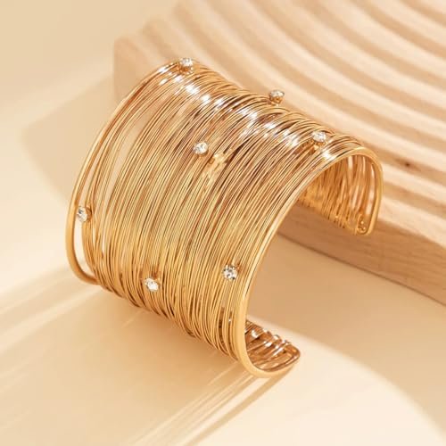 Elegant Gold Plated Bangle Cuff for Women by Shining Diva