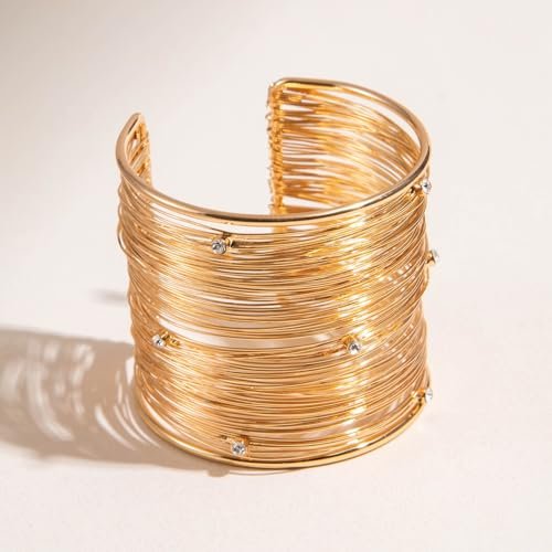 Elegant Gold Plated Bangle Cuff for Women by Shining Diva