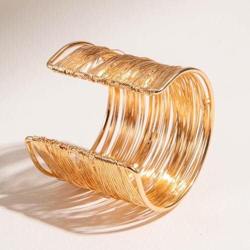 Elegant Gold Plated Bangle Cuff for Women by Shining Diva