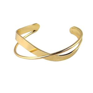 Elegant Gold Plated Cuff Bracelet for Women by Yellow Chimes