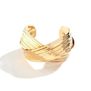 Elegant Gold Plated Stylish Kada Bangle Bracelet by Shining Diva