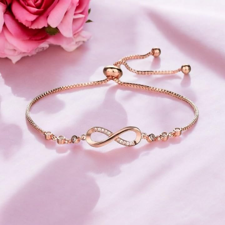Elegant Infinity Cubic Zirconia Bracelet for Women by Nilu