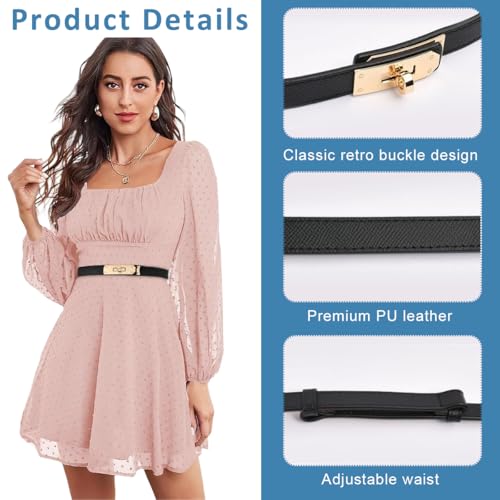 Elegant PALAY® Women’s PU Waist Belt for Slim Dress & Blazer Fit