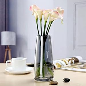 The-Purple-Tree-Tapered-Glass-Vase-For-Home-Decor-Round-Shape-Center-Table-Bedroom-Living-Room-And-Office-Decoration-Pack-Of-1-Smokey-Grey-Luster-Glass-Vase-Decorative-Vase-Diwali-Gift