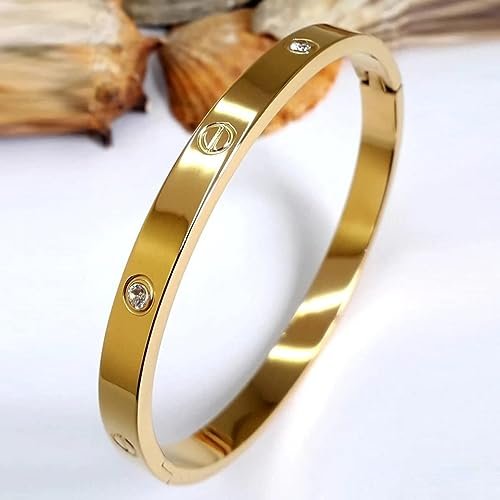 Elegant Rose Gold Cuff Bracelet for Women - Anti-Tarnish Quality