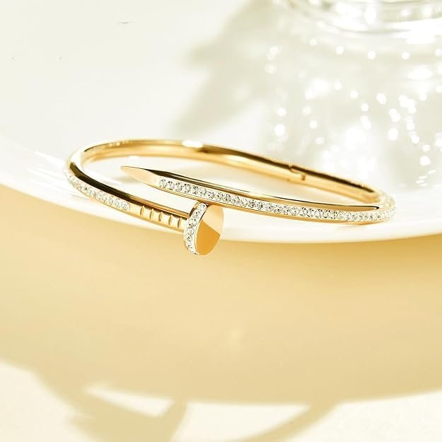 Elegant Rose Gold Cuff Bracelet for Women - Anti-Tarnish Quality