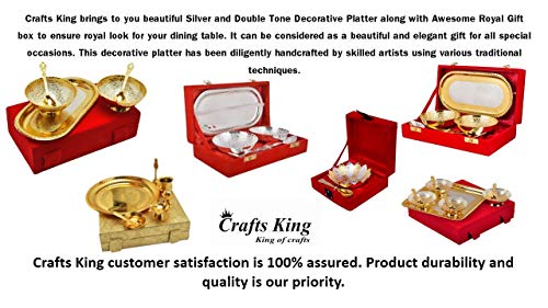 Elegant White and Gold Floral Metal Bowl Set - 2 Pieces