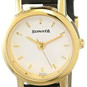 Elegant White Dial Women's Sonata Analog Watch - NM8976YL02W / NL8976YL02W