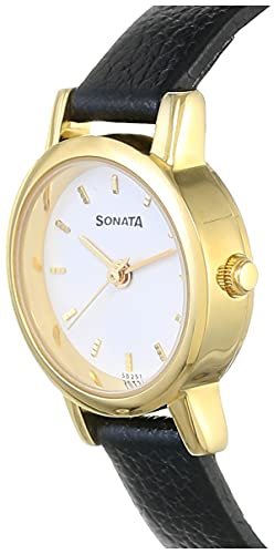 Elegant White Dial Women's Sonata Analog Watch - NM8976YL02W / NL8976YL02W