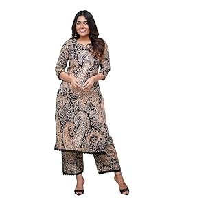 Nermosa-Women-Viscose-Printed-Straight-Kurta-Pant-Set