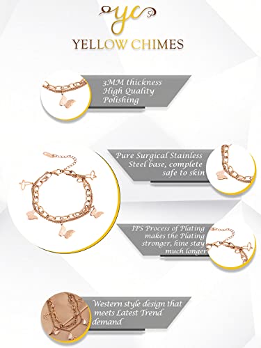 Elegant Yellow Chimes Charm Bracelet for Women and Girls