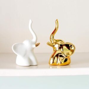 Elephant Figurine Home Decor Gift Set - Set of 2 Pieces