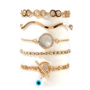 Evil Eye Boho Beaded Bracelet for Women and Girls by Shining Diva