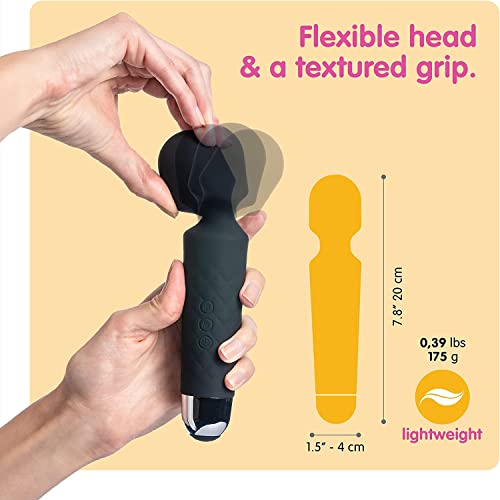 FEGSY Handheld Massager with 20 Modes, Rechargeable - Black