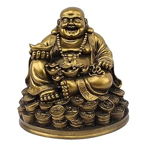 Petrichor-Resin-Fengshui-Figurine-Laughing-Buddha-Sitting-on-Luck-Money-Coins-Carrying-Golden-Ingot-for-Good-Luck-Happiness-5-InchesGold-1-Piece-Home-Deocration-Gifting-Made-in-India