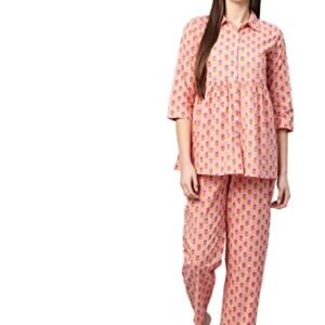 Floral Rayon Night Suit Set for Women by Yash Gallery