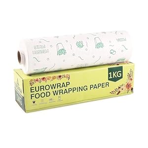 EUROWRAP-Food-Wrapping-Paper-1-Kg-100-Meters-Fresh-Food-Grade-Wrap-for-Cooking-Baking-Packing-Serving-Roti-Non-Stick-Multipurpose-Parchment-Paper-Home-Kitchen-Essentials