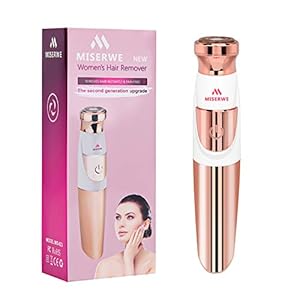 Miserwe-Womens-Painless-Hair-Remover-Facial-Hair-Removal-Painless-Hair-Trimmer-Shaver-Waterproof-for-Facial-Bikini-area-Body-Hair-Gold
