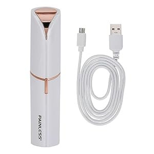 Painless-Hair-remover-Shaver-For-WomenUsb-Rechargeable-Waterproof-Eyebrow-Face-Razor-Trimmer-For-LipsBodyArms-Electronic-Facial-Hair-Remover-ShaverWhite-And-Gold-White