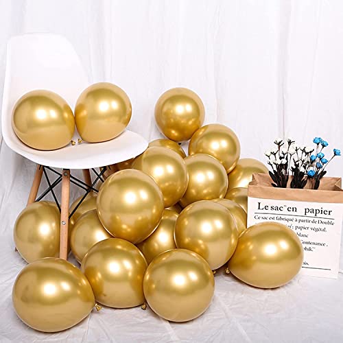 Gold and Black Party Balloons: 25pcs for Stylish Decor
