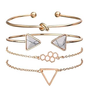 Shining-Diva-Fashion-Set-of-4-Multilayer-Charm-Bangle-Gold-Plated-Bracelet-for-Women-and-Girls-Golden-10695b