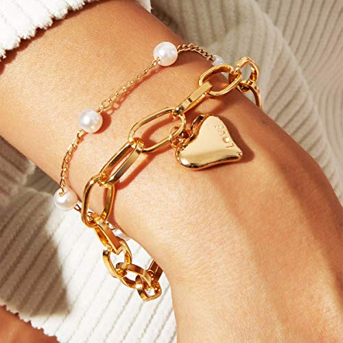 Gold Plated Charm Bracelet for Women and Girls by Shining Diva