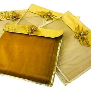 Golden Saree Cover Set - 8pc Storage Bags for Wardrobe