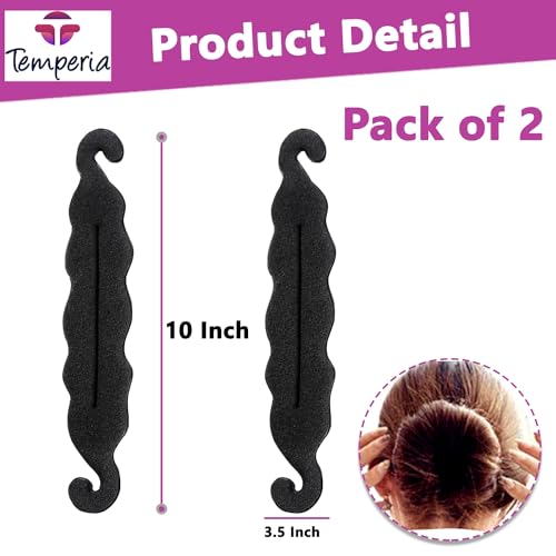 Hair Bun and Puff Maker Set for Women - 2 Piece Set