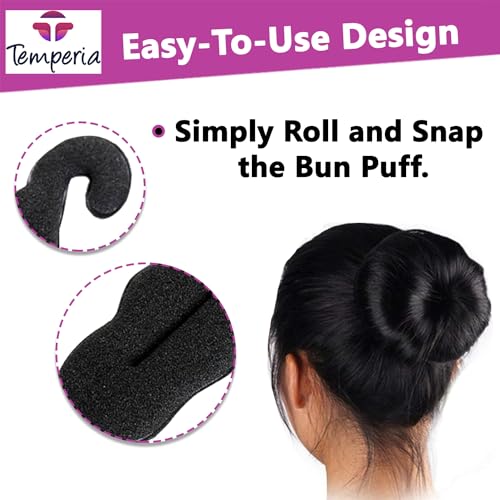 Hair Bun and Puff Maker Set for Women - 2 Piece Set