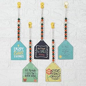 Kaameri-Bazaar-Beaded-Wooden-Huts-set-of-5-Quote-Decorative-Wall-Art-MDF-Wooden-Wall-Hanger-for-Living-Room-Bedroom-Office-Gift-Wall-Hanging-For-Home-Decoration