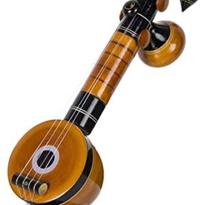 Handcrafted Eco-Friendly Eucalyptus Wooden Veena Home Decor Piece in Brown (9x9x27 cm)