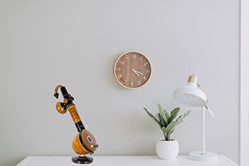 Handcrafted Eco-Friendly Eucalyptus Wooden Veena Home Decor Piece in Brown (9x9x27 cm)