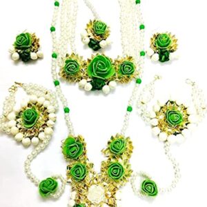 Handcrafted Floral Jewelry Set for Haldi Ceremony