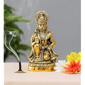 Prince-Home-Decor-Gifts-Hanuman-Ji-Statue-Sitting-In-Metal-Hanuman-Ji-Idol-Bajrangbali-Murti-Gift-Article-Decorative-Showpiece-Multicolour-1-Piece