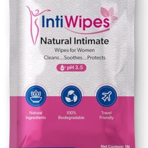 Intiwipes Biodegradable Women's Intimate Wipes, pH Balanced