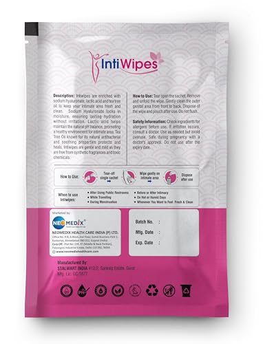 Intiwipes Biodegradable Women's Intimate Wipes, pH Balanced