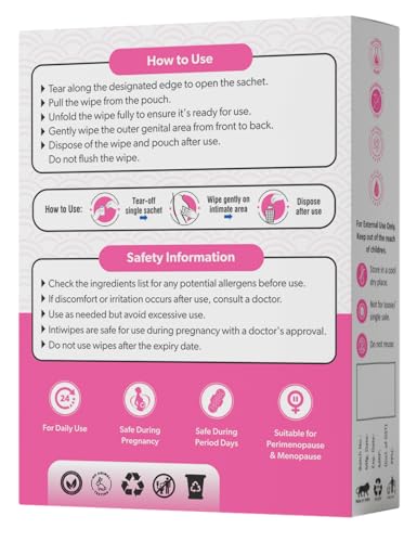 Intiwipes Biodegradable Women's Intimate Wipes, pH Balanced