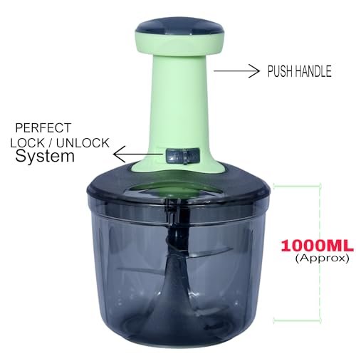Jaan Essentials Manual Veg Chopper - 1000ML Capacity