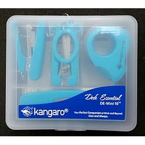 Kangaro-Desk-Essentials-DE-Mini-10-Combo-Pack-Stationery-Gift-Set-for-Office-Diwali-Weddings-Birthday-Holiday-Presents-Celebrations-Turquoise-Blue-Pack-of-1-Color-May-Vary