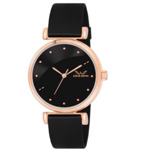 Louis Devin Women's Analog Watch with Silicone Strap